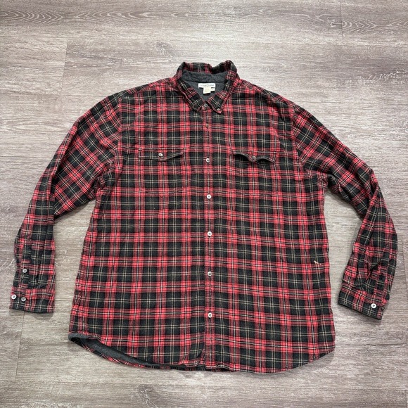 Carbon 2 Cobalt Shirt‎ Mens Extra Large Red Black Flannel Lined Heavy Western - Picture 1 of 12